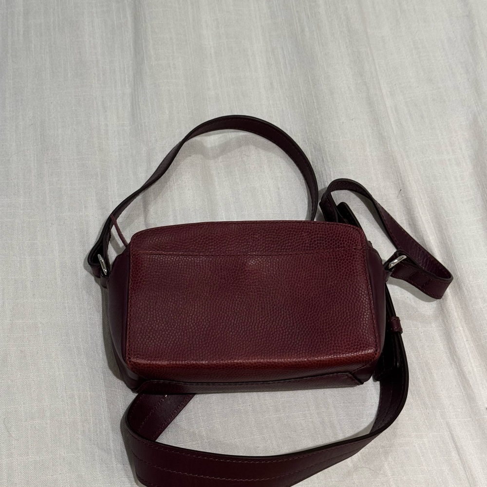 Shinola Burgundy Leather Crossbody Bag - Picture 2 of 4
